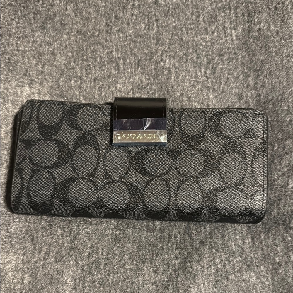 Coach Black Patterned Wallet
